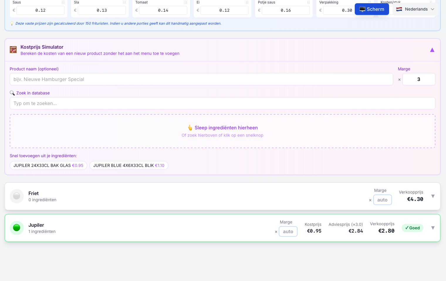 Cost Calculator Screenshot 2